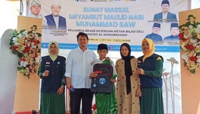 Prof Ridha Dharmajaya Kolaborasi PD Mathla’ul Anwar Kota Medan Gelar Khitanan Massal di Nur Ihsan Islamic Full Day School
